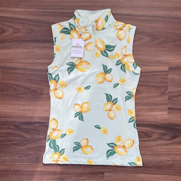 Kastel Denmark Quarter Zip Tank Top - Lemon Lime - XS - Picture 1 of 4